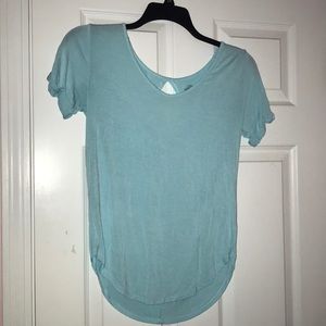 Light blue top